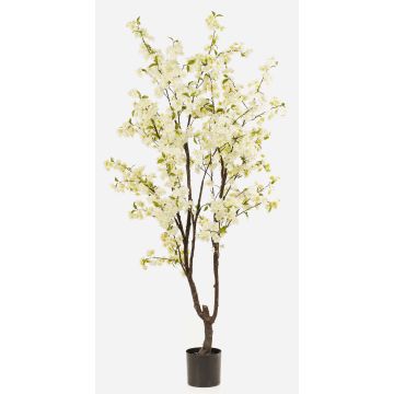Árbol de cerezo artificial JANKFUN con flores, tronco artificial, blanco, 210 cm