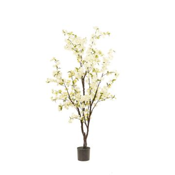 Árbol de cerezo artificial JANKFUN con flores, tronco artificial, blanco, 175 cm