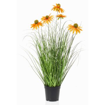Girasol artificial SHALLA con flores, naranja, 60 cm