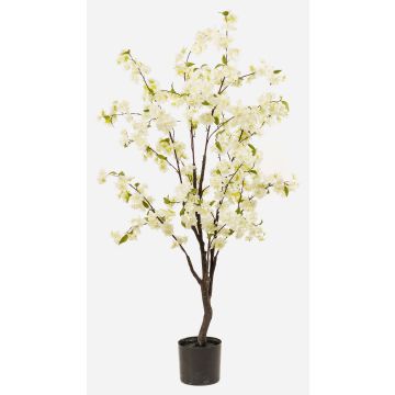 Árbol de cerezo artificial JANKFUN con flores, tronco artificial, blanco, 135 cm