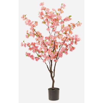 Árbol de cerezo artificial JANKFUN con flores, tronco artificial, rosa, 135 cm