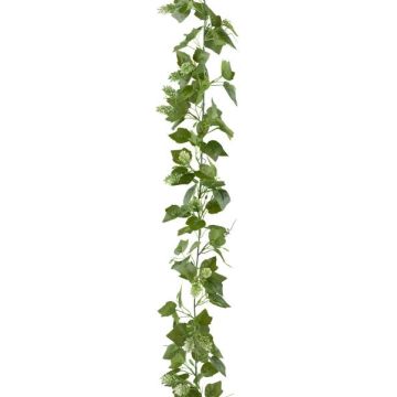 Guirnalda artificial de lúpulo POLNUG con flores, verde, 180 cm