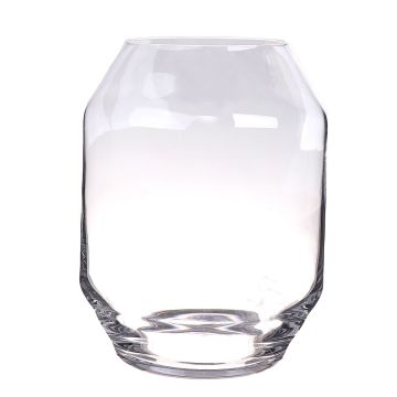 Jarrón grande de cristal LEVIANO, transparente, 33 cm, Ø 25 cm