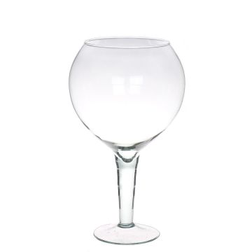 Vaso decorativo XXL Gin Tonic DANSON con pie, transparente, 33 cm, Ø 19 cm