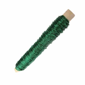 Alambre decorativo resistente ZELMA, verde, 100 g, 50 m, Ø 0,5 mm