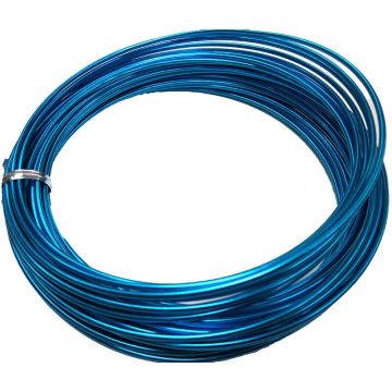 Alambre de aluminio TANEA, lacado en turquesa, 12 m, Ø 2 mm