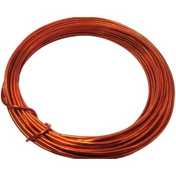 Alambre de aluminio TANEA, lacado en cobre, 12 m, Ø 2 mm