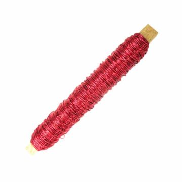 Alambre decorativo resistente ZELMA, rojo, 100 g, 50 m, Ø 0,5 mm