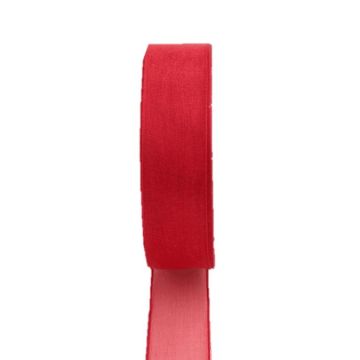 Cinta de organza OSNA, roja, 25 m, 25 mm
