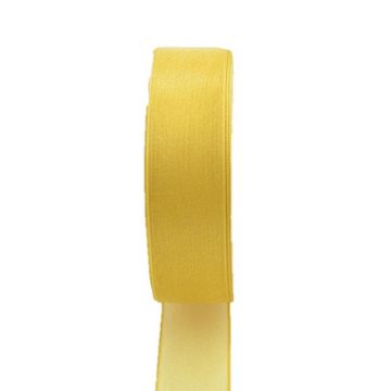 Cinta de organza OSNA, amarilla, 50 m, 10 mm
