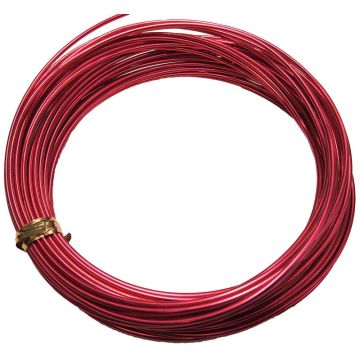 Alambre de aluminio TANEA, lacado en rojo, 12 m, Ø 2 mm