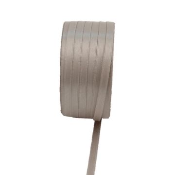 Cinta de raso doble Vipke, marrón topo, 50 m, 6 mm
