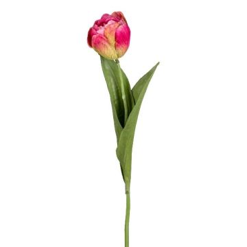 Flor artificial tulipán TRIFT, rosa oscuro, fucsia-verde, 50cm, Ø4,5cm Flor artificial tulipán TRIFT, rosa oscuro, fucsia-verde, 50cm, Ø4,5cm