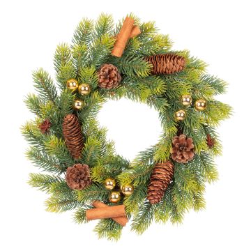 Corona navideña artificial KEMI, decorada, Ø35 cm Corona navideña artificial KEMI, decorada, Ø35 cm
