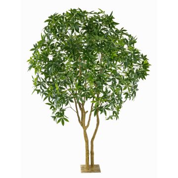 Árbol artificial de pachira RAXELI sobre base, troncos artificiales, verde, 285 cm