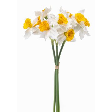 Ramo de flores artificiales Narcisos BROZIN, blanco-amarillo, 40 cm