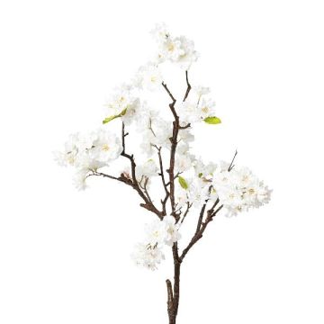 Rama decorativa de cerezo ornamental VRELTA con flores, blanca, 85 cm