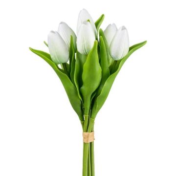 Ramo de flores artificiales tulipanes BORGA, blanco, 35 cm