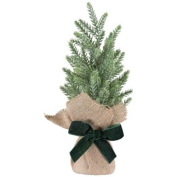 Árbol decorativo abeto TENNES en saco de yute, con lazo, 27cm Árbol decorativo abeto TENNES en saco de yute, con lazo, 27cm