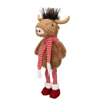 Toro de peluche decorativo STADEN, de pie, marrón rojizo, 25 x 18 x 67 cm Toro de peluche decorativo STADEN, de pie, marrón rojizo, 25 x 18 x 67 cm