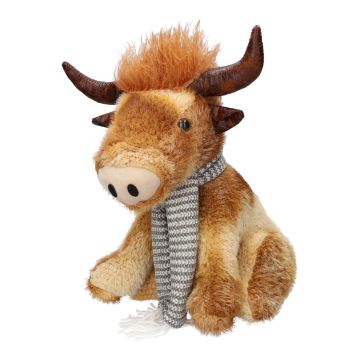 Toro de peluche decorativo STADEN, sentado, marrón-gris, 24 x 18 x 37 cm Toro de peluche decorativo STADEN, sentado, marrón-gris, 24 x 18 x 37 cm
