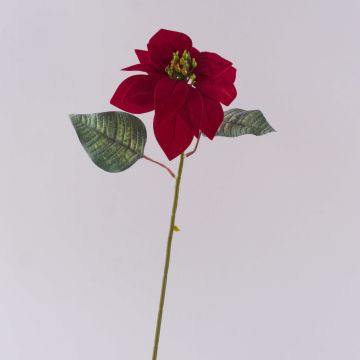 Poinsettia artificial de terciopelo LIBASSE, rojo, 45 cm Poinsettia artificial de terciopelo LIBASSE, rojo, 45 cm