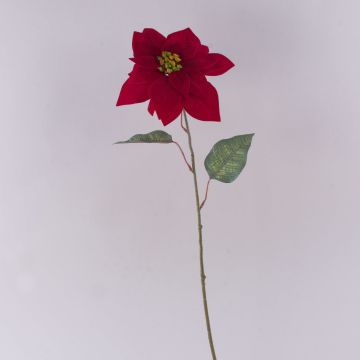 Poinsettia artificial de terciopelo LIBASSE, roja oscuro, 65 cm Poinsettia artificial de terciopelo LIBASSE, roja oscuro, 65 cm