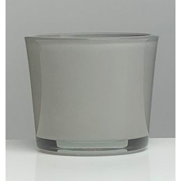 Jardinera de cristal ALENA, gris, 11cm, Ø11,5cm