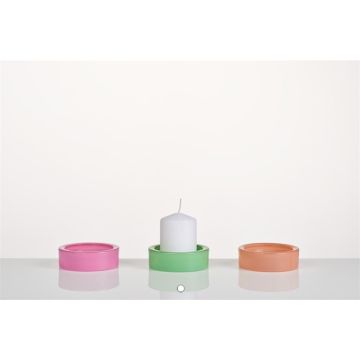 Plato de vidrio para velas ARBENITA, verde menta, 3cm, Ø9,5cm Plato de vidrio para velas ARBENITA, verde menta, 3cm, Ø9,5cm