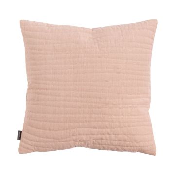 Cojín decorativo para sofá SILENA, rosa, costuras decorativas, 45 x 45 cm