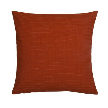 Cojín decorativo para sofá SILENA, naranja oscuro, costuras decorativas, 45 x 45 cm Cojín decorativo para sofá SILENA, naranja oscuro, costuras decorativas, 45 x 45 cm