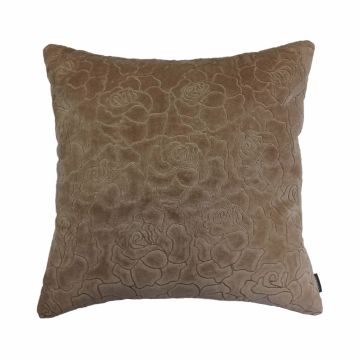 Cojín decorativo para sofá ALAIA, estampado de rosas, rosa, 45 x 45 cm