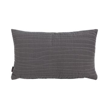 Cojín decorativo para sofá SILENA, gris oscuro, costuras decorativas, 50 x 30 cm Cojín decorativo para sofá SILENA, gris oscuro, costuras decorativas, 50 x 30 cm