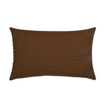 Cojín decorativo para sofá SILENA, marrón chocolate, costuras decorativas, 50 x 30 cm