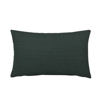 Cojín decorativo para sofá SILENA, verde bosque, costuras decorativas, 50 x 30 cm