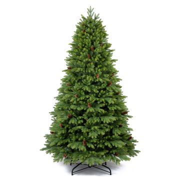 Árbol de Navidad artificial SKIEN SPEED con piñas, 225 cm, Ø 130 cm