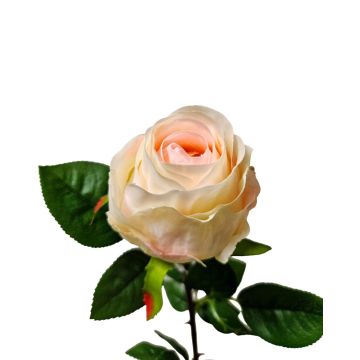 Rosa artificial SUNJIK, blanco-rosa, 75 cm