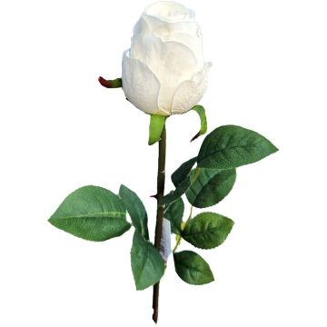 Rosa artificial SUNJIK, color crema, 75 cm