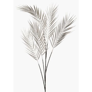 Rama artificial de palmera de frutos dorados LARMO, plateada metalizada, 115 cm