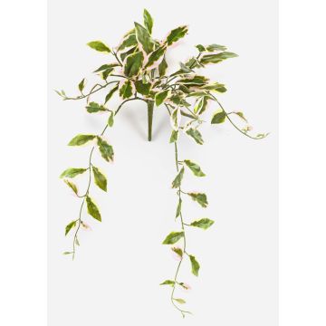 Planta artificial flor de porcelana YLFES en varilla, colgante, verde, 50 cm