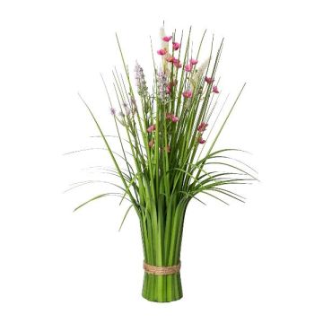 Arreglo floral artificial ramillete de lampas JIRVO con flores, panículas, rosa-lila, 50 cm