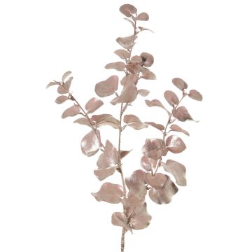 Rama artificial de eucalipto MALFHY, rosa claro metalizado, 75 cm