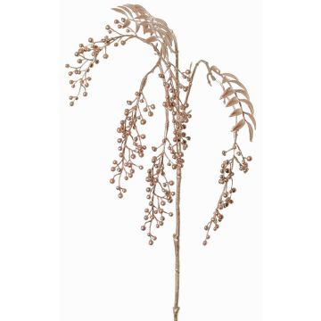 Rama artificial de pimienta RALFHY con bayas, rosa claro metalizado, 80cm Rama artificial de pimienta RALFHY con bayas, rosa claro metalizado, 80cm