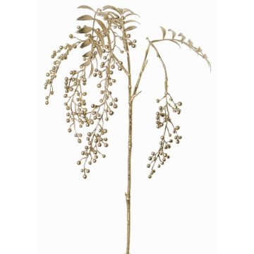 Rama artificial de pimienta RALFHY con bayas, metalizado plateado y dorado, 80cm Rama artificial de pimienta RALFHY con bayas, metalizado plateado y dorado, 80cm