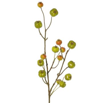 Rama artificial de manzano ornamental NONGIH con frutos, verde-naranja, 60 cm