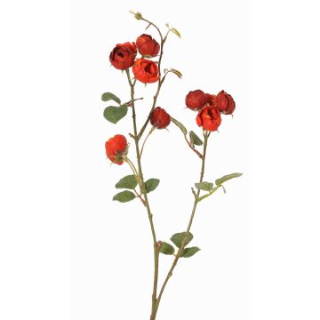 Rama artificial de col rosa LORRAINE, Eco Collection, rojo-naranja, 60cm, Ø3cm