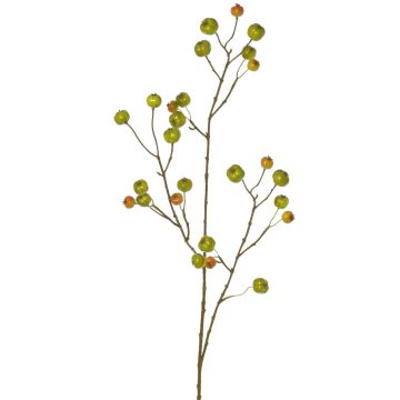 Rama artificial de manzano ornamental NONGIR con frutos, verde-naranja, 90 cm
