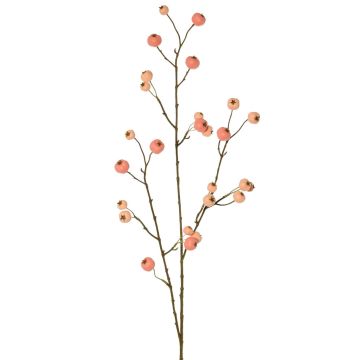 Rama artificial de manzano ornamental NONGIR con frutos, rosa claro, 90 cm