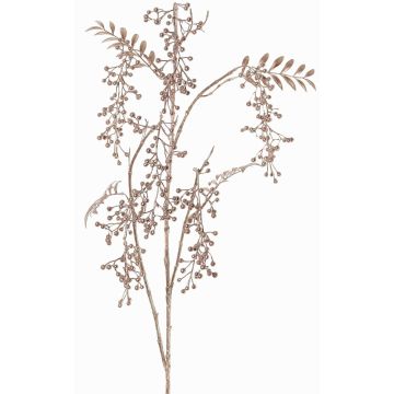 Rama artificial de pimienta NELFHY con bayas, rosa claro metalizado, 125cm Rama artificial de pimienta NELFHY con bayas, rosa claro metalizado, 125cm