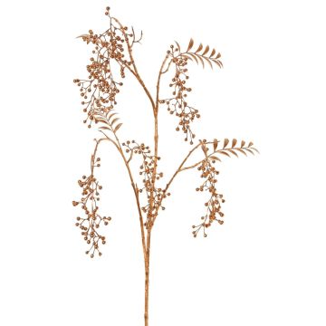 Rama artificial de pimentero NELFHY con bayas, cobre metalizado, 125 cm